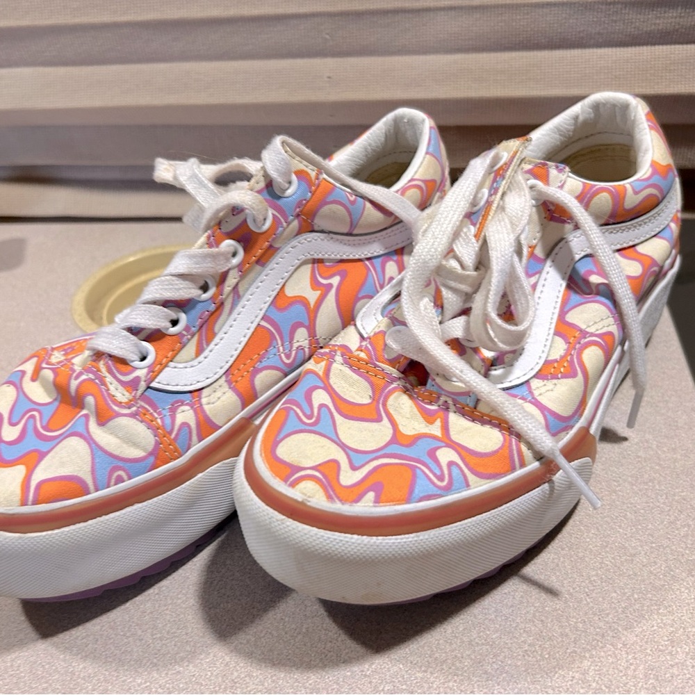 Stacked platforms multicolored vans